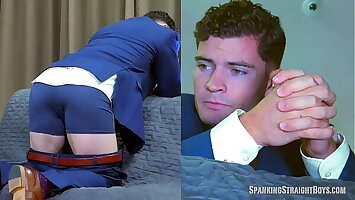 Straight Muscle Boy Wes Smith Spanked in a Suit and Tie